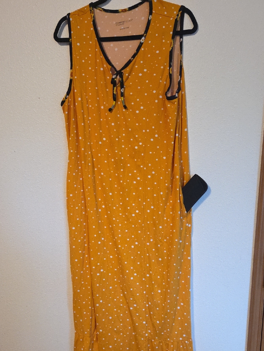Cuddl Duds Mustard Yellow Polka Dot Sleepwear